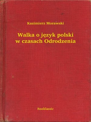 cover image of Walka o język polski w czasach Odrodzenia